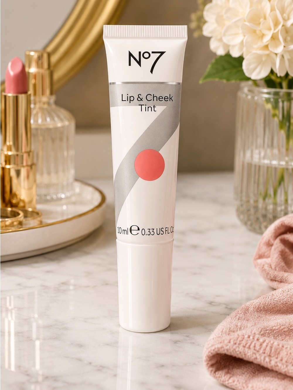 No7 Lip & Cheek Tint Coral Rose 0.33 oz Buildable Glow NEW
